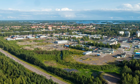 Vy av Sandviken och E16