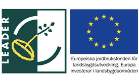 Logotyper för Leader och Europeiska jordbruksfonden.