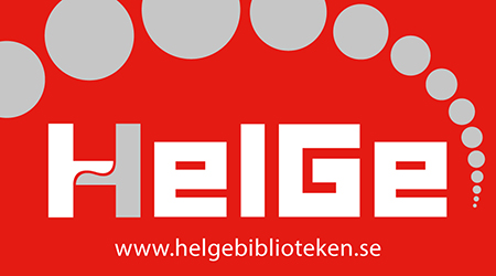 Helgebibliotekens logotyp, www.helgebibliogteken.se