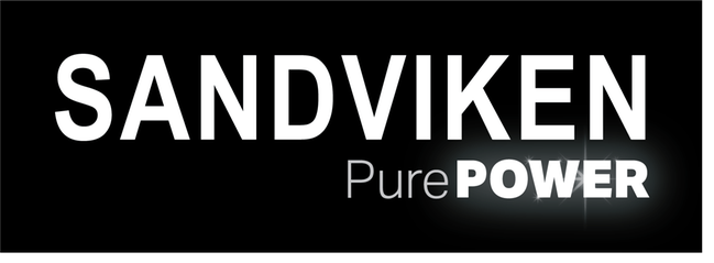 Sandviken PurePower logotyp primär logotyp på två rader